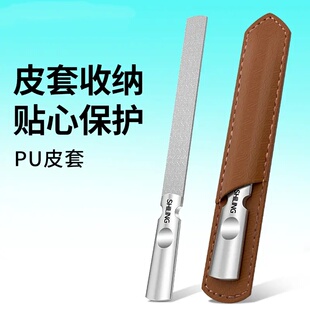 德国精工指甲锉刀打磨修型美甲工具高档指甲锉条不锈钢双面磨甲器