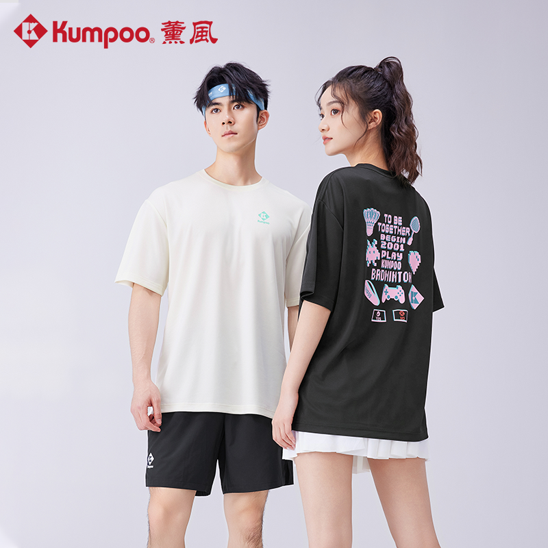 薰风2025新款羽毛球服男女吸汗速干透气运动文化衫训练服熏风T恤