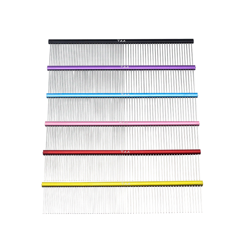 taa它它彩色宠物美容师排梳FA-19 /FA-22狗猫疏密两用铝柄