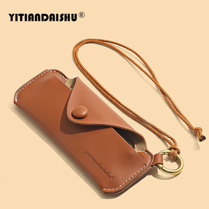 手拎挂脖便携式眼镜袋女简约眼镜盒软皮太阳镜墨镜近视镜保护套潮