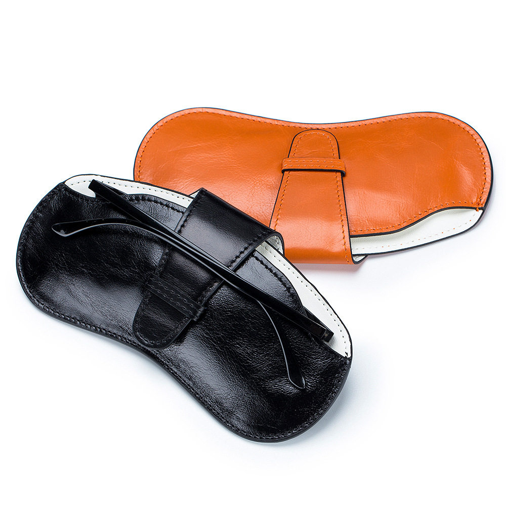 手工真皮眼镜袋创意墨镜盒便携太阳眼镜包ins少女时尚眼镜收纳套