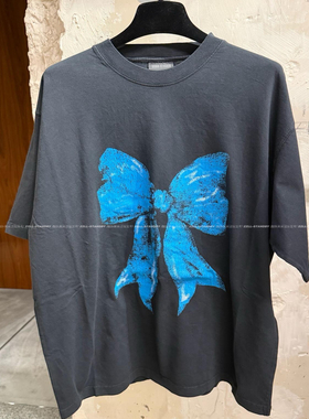 「26SS蝴蝶系列」 VANA ILUSION 印花水洗黑短袖男女T恤情侣款潮