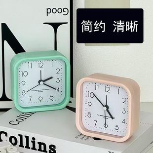 简约方形闹钟学生儿童专用卧室客厅可爱男女学习家用书桌台式时钟