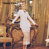 精致白调爱心金扣西装 新品 外套上衣 Wester2026年春季 Maison