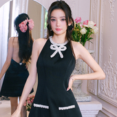 气质收腰显瘦织带露背无袖 Maison Wester夏季 裙子连衣裙