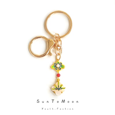 宫词花语新中式玉石吊坠包包挂件