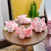 卡通植绒九尾狐小狐狸公仔钥匙扣可爱创意情侣包包挂件拉链扣配饰