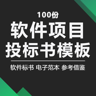 IT公司软件项目投标书案例范本软件开发服务类标书模板word电子版