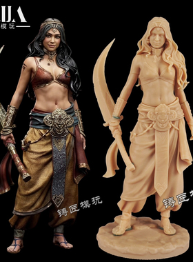 西域刀客波斯女战士模型白模手办gk摆饰异域风格波斯女王
