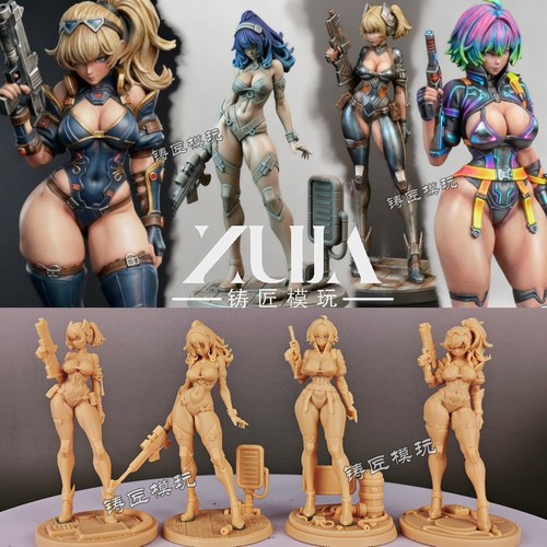 杀手姐妹模型手办枪手白模