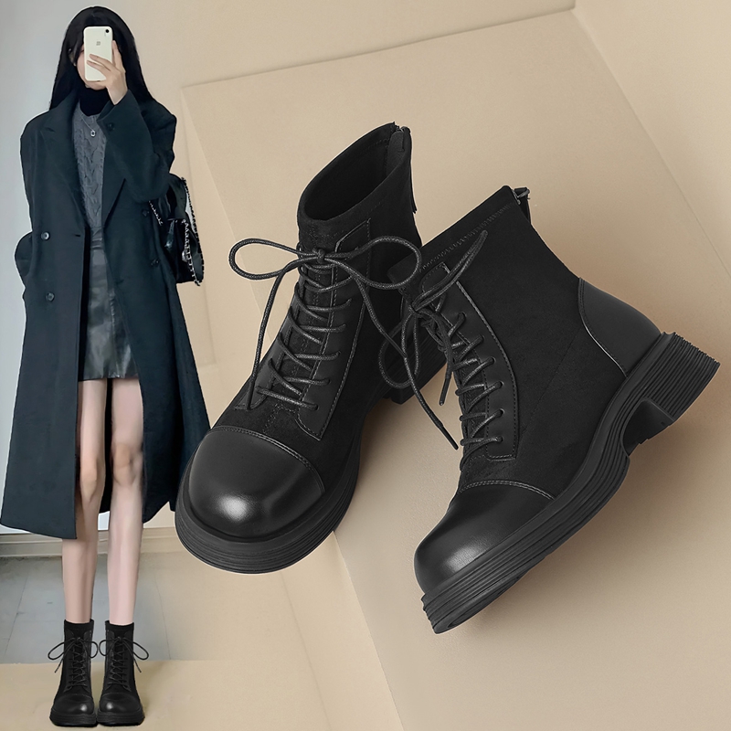 ZHR马丁靴女2024冬新款