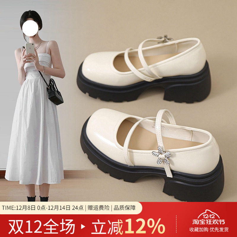 浅口单鞋女2024春夏新款配裙子