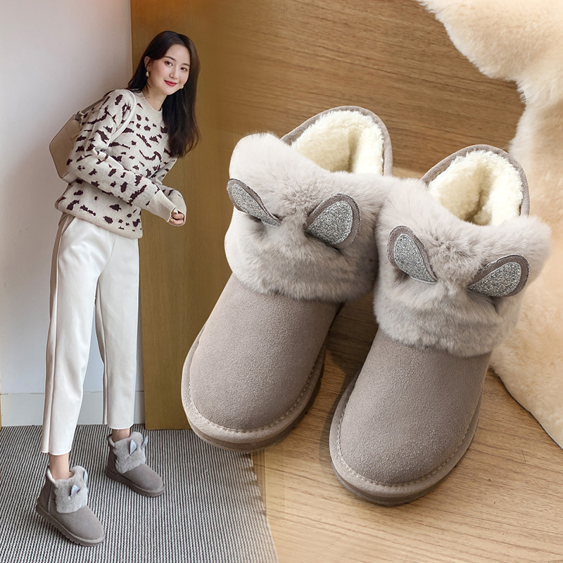 ZHR雪地靴女2024新款冬季加绒