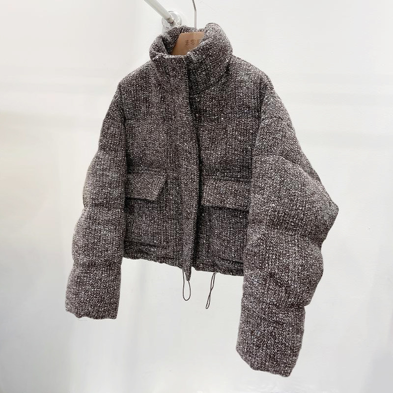 90白鸭绒高级轻奢小香风短款羽绒服女冬季新款羽绒外套老钱风冬装