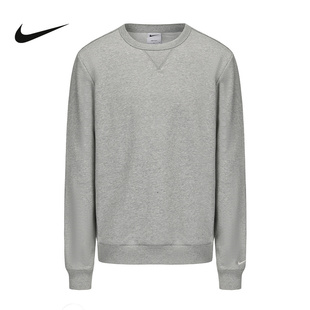 FZ0221 运动休闲刺绣灰色圆领套头衫 063 秋新款 Nike耐克卫衣男长袖