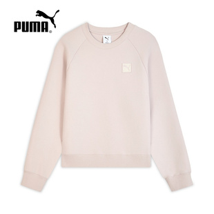 PUMA彪马卫衣女款春季新款休闲运动针织宽松圆领套头衫635712-49