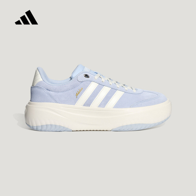 adidas阿迪达斯Flare Platform女缓震回弹厚底增高休闲鞋 LA4354