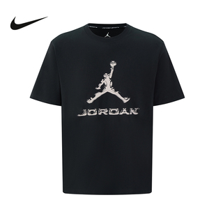 Nike耐克男短袖 010 夏Jordan飞人印花宽松透气篮球运动T恤HQ9092