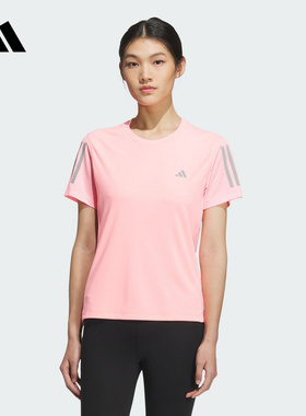 adidas阿迪达斯夏季新款女子速干休闲跑步运动圆领短袖T恤 JZ2201