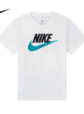 Nike耐克男女幼童T恤秋季图案印花经典圆领短袖针织衫II3065-133