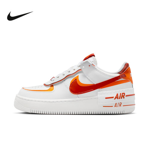 耐克女鞋AF1空军一号解构双钩运动休闲复古板鞋小白鞋CI0919-124