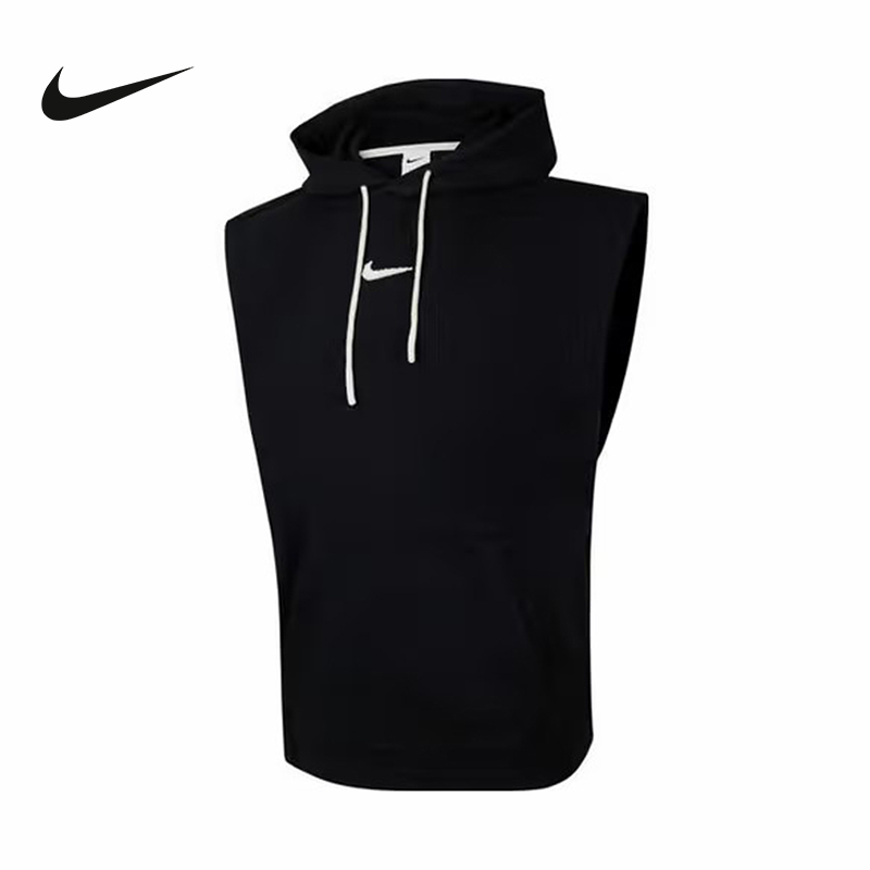 Nike耐克DRI-FIT男子篮球运动无袖连帽背心上衣连帽衫HV1893-010