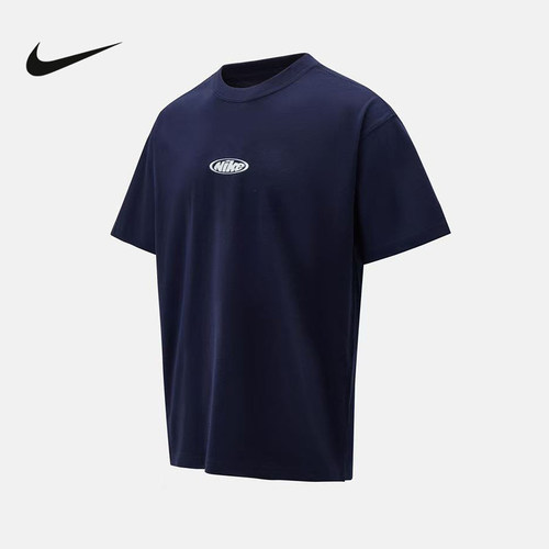 Nike耐克男T恤2026夏季运动训练宽松印花棉质圆领短袖 IR4977-451
