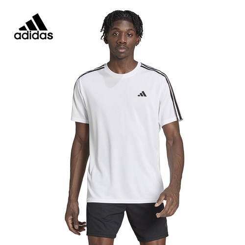 Adidas阿迪达斯短袖T恤男装2023夏季新款透气运动休闲半袖IB8151