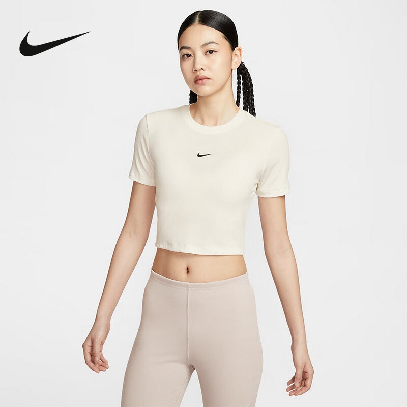 Nike耐克小标短袖女25夏新款高腰短款修身圆领运动T恤II1865-133,运动服/休闲服装,运动T恤,淘宝优惠券,粉丝福利购,淘宝优惠卷
