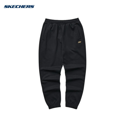 Skechers斯凯奇女裤新年款休闲运动裤简约针织长裤L124W013/0018
