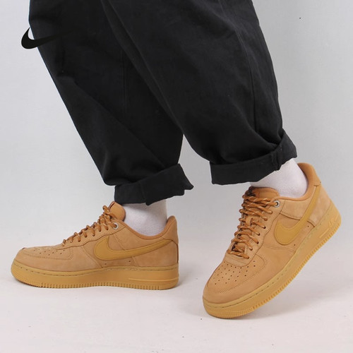 Nike男鞋Air Force 1 AF1小麦色空军一号复古运动板鞋CJ9179-200