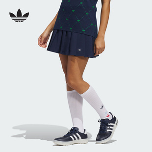 adidas阿迪达斯高尔夫加打底裤短裙夏女三叶草半身裙 JC6771