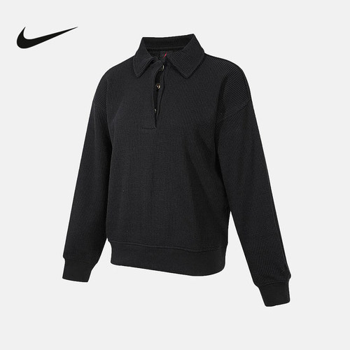 NIKE耐克女子卫衣秋冬季上衣半开衫运动休闲长袖POLO衫HV0354-010