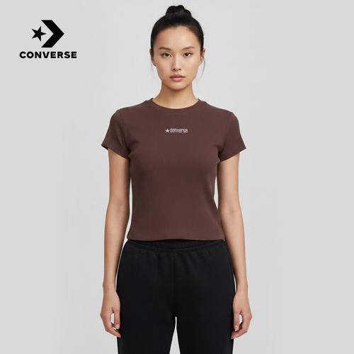 Converse匡威2026夏女士运动休闲圆领百搭时尚短袖T恤 WCJ768-PF9