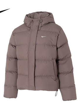 Nike耐克女子冬羽绒服HERMA-FIT宽松拒水保暖连帽夹克IH0728-214