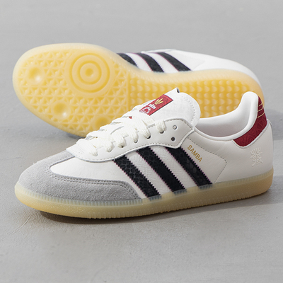 阿迪达斯三叶草samba板鞋女2025蛇年新年款德训鞋大童T头鞋JR8083