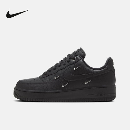 耐克女鞋AIR FORCE 1 AF1 空军一号黑四勾运动低帮板鞋HQ1180-001