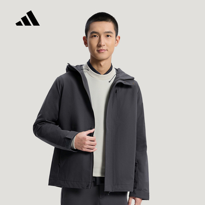 adidas阿迪达斯武宗系列拒水保暖运动连帽外套男梭织夹克 KG0827