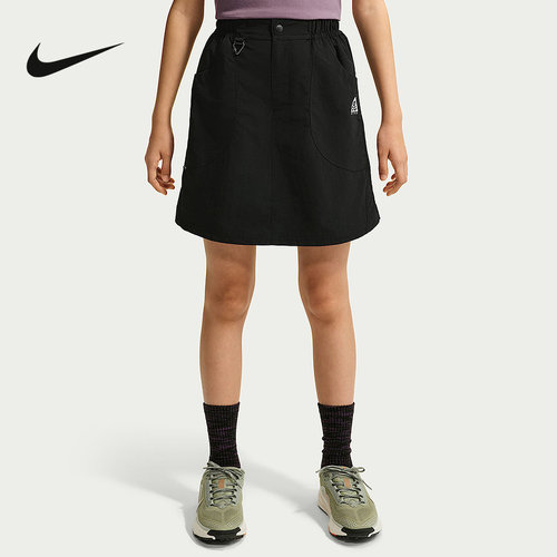 Nike耐克大童户外裤裙夏季新品女童轻便梭织徒步舒适 IZ7650-010
