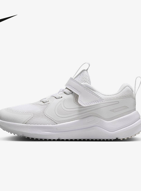 Nike耐克男女童鞋GS魔术贴运动鞋白色缓震专业跑步鞋HM4400-102