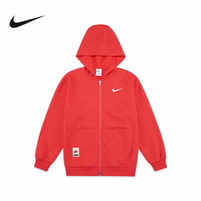NIKE耐克男女大童外套马年限定脱缰系列新年红色连帽衫IV4751-657