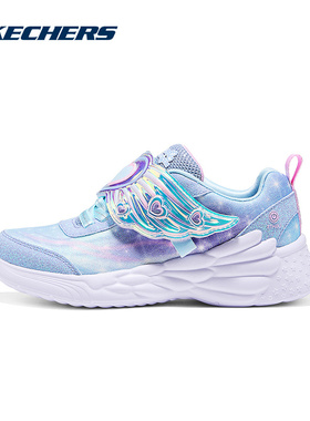 Skechers斯凯奇运动鞋女童童趣舒适休闲防滑闪灯鞋 303067L/LTBL