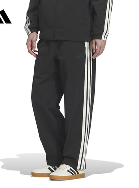 adidas阿迪达斯三条纹拒水梭织运动休闲裤2026春男梭织长裤KR2531