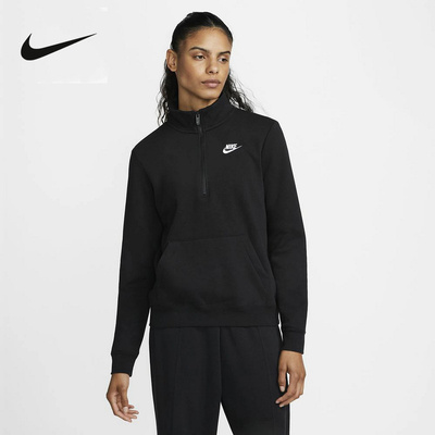 Nike耐克秋冬新款女士复古户外宽松耐穿卫衣针织套头衫DQ5839-010