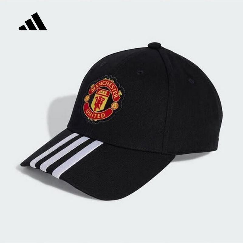 adidas阿迪达斯曼联主题鸭舌帽2025秋男女遮阳棒球运动帽JV5899