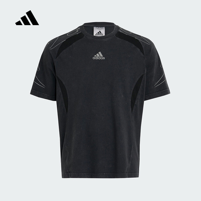 adidas阿迪达斯新款男复古棉质足球风运动宽松短袖T恤 KF8538