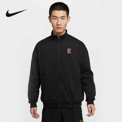 Nike耐克HERITAGE男子薄绒网球夹克冬季外套针织复古FZ6926-010