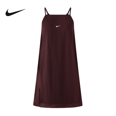 Nike耐克女子夏季新款休闲透气辣妹开衩吊带运动连衣裙IH3909-652