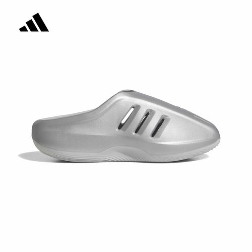 adidas阿迪达斯2026秋中性MULE休闲拖鞋时尚金属银穆勒鞋 HQ9569