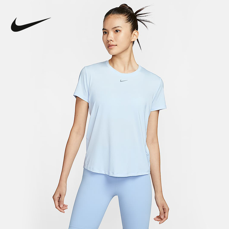 耐克T恤ONE DRI-FIT女子速干夏季反光休闲短袖上衣 FN2799-423